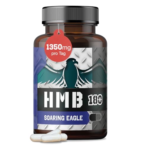 HMB Kapseln hochdosiert 180 Calcium Hydroxy Methylbutyrat Kapseln 1350mg Methylbutyrat pro Tagesdosierung HMB Pulver in Kapselform Vegan - HMB-Supplement