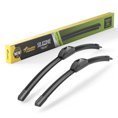 Image of Raidbee 24 inch and 19 inch Silicone Windshield Wiper blades Replacement for | Ford Fusion 2006-2012 Chevrolet Impala 2014-2020 Equinox 2005-2009 Dodge Journey 2009-2020 INFINITI QX80 2014-2022 Oem