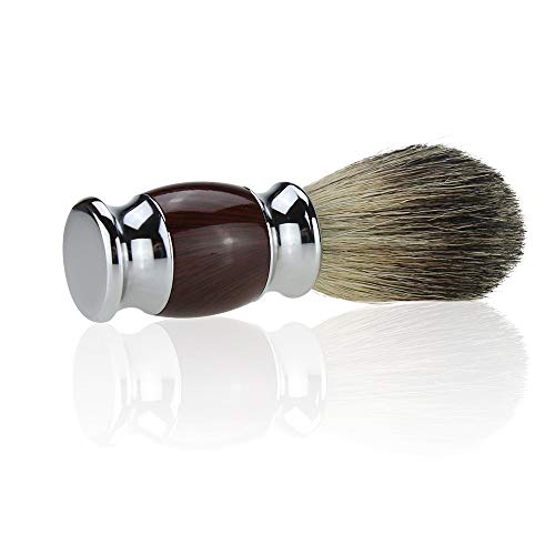 DIY 11.5cm x 5.6cm Holzmaserung Reines Dachshaar Rasierpinsel 100% for Razor Sicherheits Straight Classic Sicherheits Rasierpinsel
