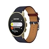 コンパチブル Suunto 9 Peak/9 Peak Pro/5 Peak バンド 革 金属ステンレス バックル付き レザー バンド おしゃれ 交換ベルト 人気 軽量 レディース メンズ 対応 換えバンド (9)