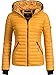 Navahoo Damen Damen leichte Übergangsjacke Steppjacke mit Kapuze Kimuk Gelb Gr. M