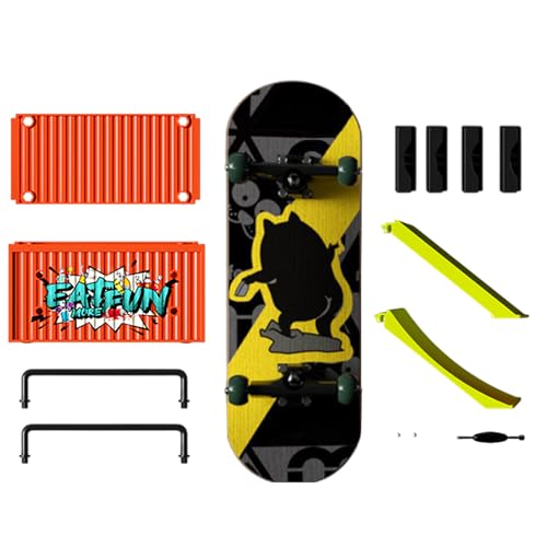 Generico Kit de monopatín de - Mini tablas de 3 pulgadas, juguete de skate completo, ruedas realistas para camión de puente | Teclados portátiles para trucos de trucos Niños Adultos Princip