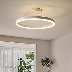 Pantallas De Lámparas En Leroy Merlin Luz de techo LED moderna para restaurante, diseño nórdico, de un solo círculo, montaje empotrado blanco Simple, luz de techo para dormitorio, cocina, iluminación del hogar