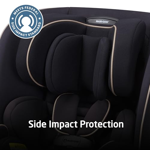 Image of Maxi-Cosi Kani 4-in-1 Infant Kids Convertible Car Seat, Rear-Facing Forward-Facing Carseat, Booster, Slim Fit, Magnetic Buckle, 5-Position Recline, Fits 5-100 lbs, 19-57 in, Caspian Caviar