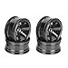 01 02 015 RC Car Wheel Rim, Easy to Install Exquisite Durable 1/10 RC Wheel Rim for RC Drift Car for 1/10 RC Car(Five Spoke Black)