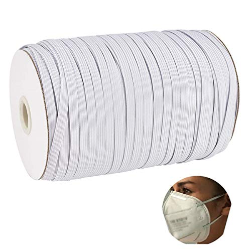 JOSEKO Cordon élastique en fil pour perles - 6 mm - 200 m, blanc, Blanc