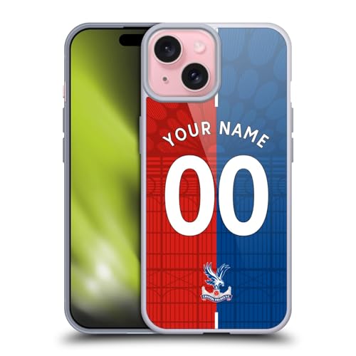 Coque iPhone 15 Crystal Palace FC domicile 2023/24 en gel antichoc par Head Case Designs