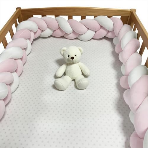 RZYW Chichoneras Cuna Protector Acolchado Barrotes Cuna,Trenza Alfombra Suave Seguridad,S13,150CM