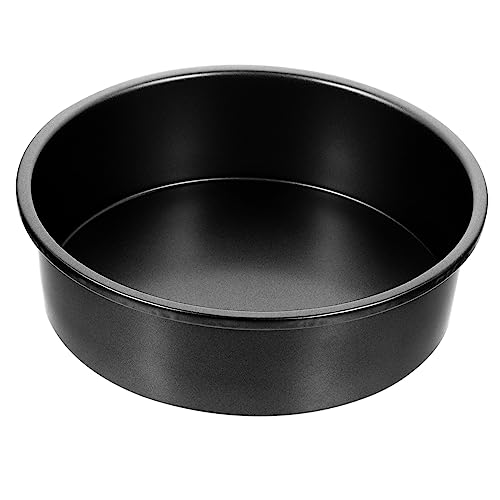 LALADEFIEE Round Non Stick Cake Carbon Steel Baking Pan Heat Multi Use Bakeware for Cheesecake Mousse and Pastries for Home Professional Bakers