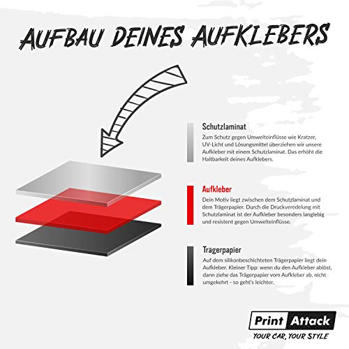 PrintAttack P020 | 2er Set - HELFEN STATT GAFFEN - Ihr AFFEN Aufkleber 10 cm x 10 cm | Fun Aufkleber | Fun Sticker | Aufkleber | Stickerbomb | Helfen statt gaffen | Rettungsgasse