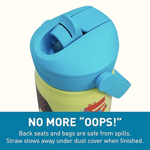 CamelBak Thrive Flip Straw Kids Botella Térmica Infantil Acero Inoxidable 12 oz Dino Jam miniatura 5