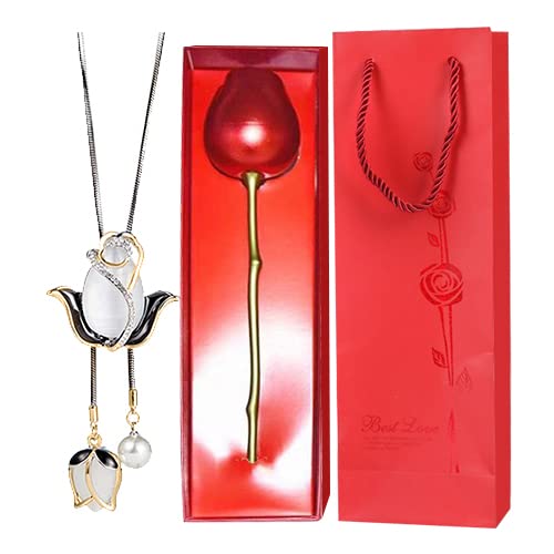 DYD Gioielli Collana Cuore Dell'Arcobaleno con Pendente di Perle in