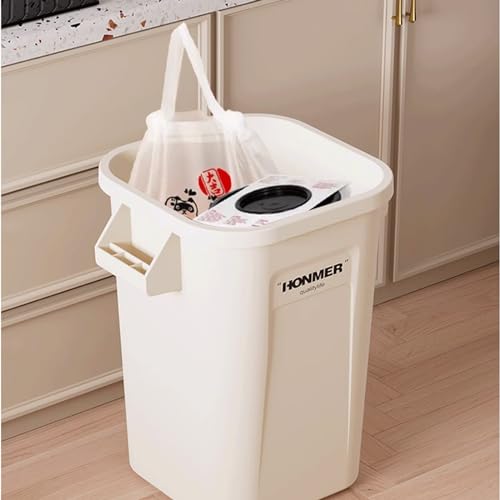Caneca de basura blanca con tapa capacidad 24L miniatura 6