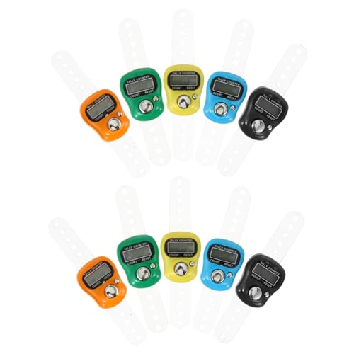 POPETPOP 10pcs Precision Pedometer Sports Counter 5- Mechanical Tally Counter Zero Clearing Plastic Material and Portable Random