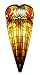 Amora Lighting AM1079WL10 Tiffany Style Brown Yellow Red Flower 2 Light Stained Glass Wall Crowned Sconce Vintage Antique Lamp for Bedroom Living Room 10" Wide 20" Tall Gift