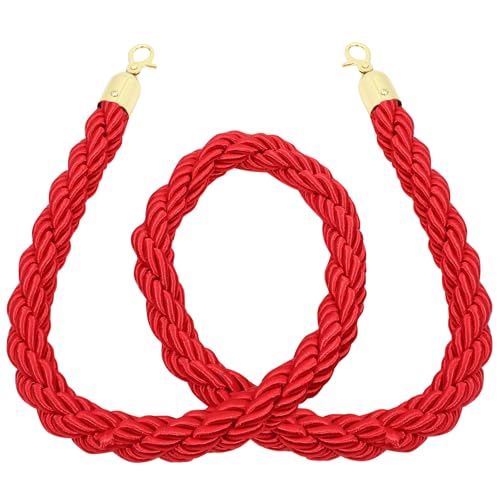 Corde de barrière en jute rouge pour éviter le désordre des files d'attente