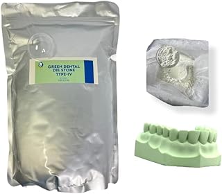 5 LB. Dental Lab Stone Type IV Green Gypsum Type - All Purpose Strong Compound - 5 Pound Sealable Bag with Plastic Scoop Included - Used in Dental Laboratory, Jewelers, Arts and Crafts