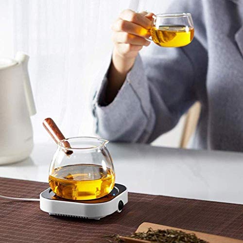 White Insulation Coaster-Electric Coffee Heater Milk Thermostat Coaster Base Heating Plate Suitable for Dormitory Office Beverage Heating