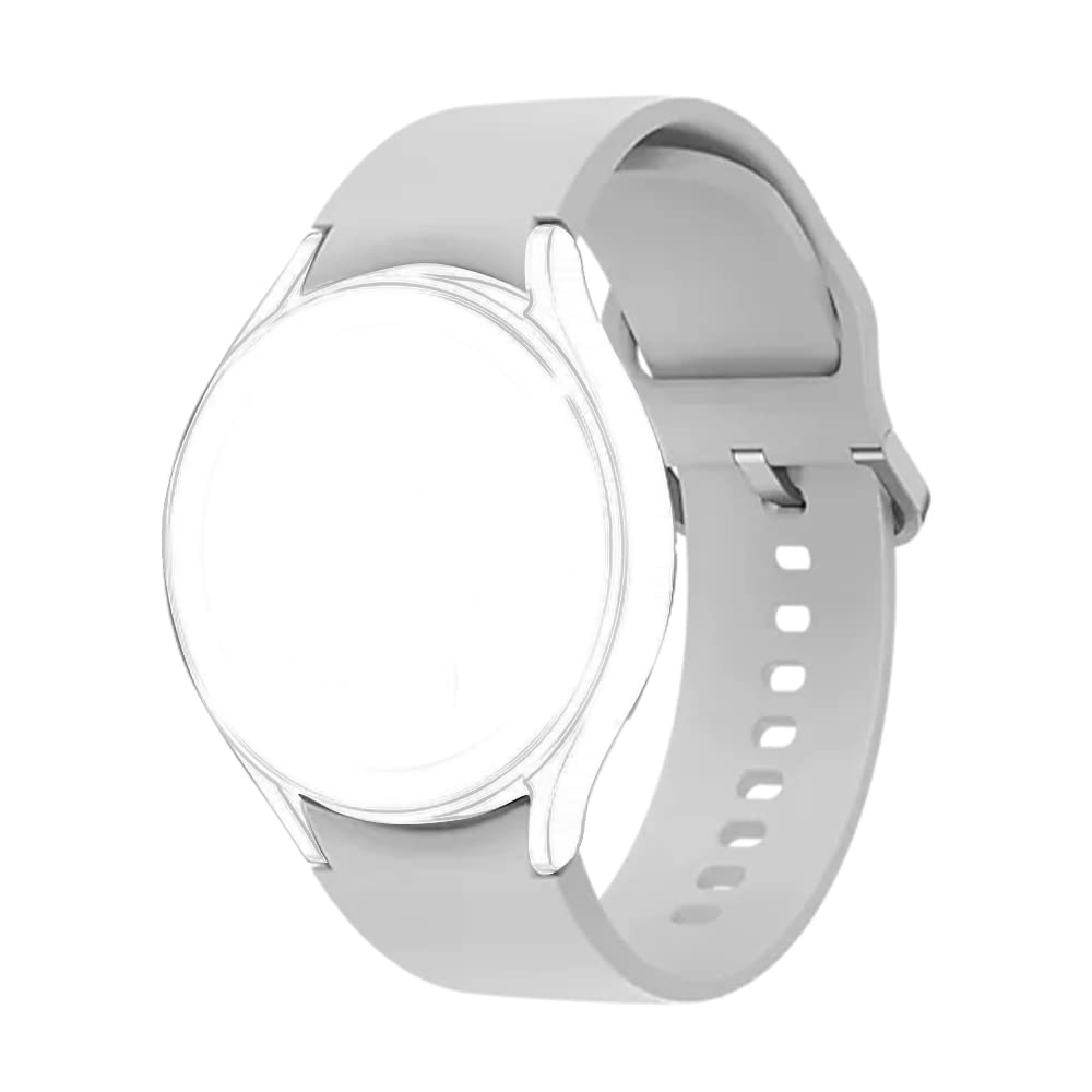CellFAther Silicone Band Compatible with Samsung Galaxy Watch5 & Galaxy Watch4 Not fot others (Grey)
