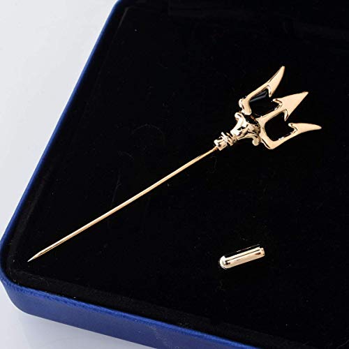 Image of Vintage Alloy Trident Cravat Pin Brooch Pin Lapel Collar Pin Business Shirt Suit Stick Pins