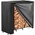 Vailge 4ft Firewood Rack Cover, Heavy Duty Waterproof Oxford Outdoor Firewood Storge Cover with Zipper and Openable Front Flap, Cover Only,48''*23''*46'',Black