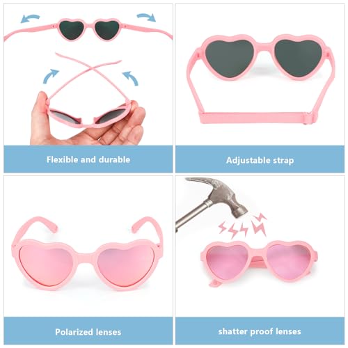 Hifot Baby Sonnenbrille UV400 Polarisierte Sonnenbrillen Kleinkind,Mädchen Junge Sonnenbrillen Schutz gegen Ultraviolette Sonnenstrahlen 0-3 jahre