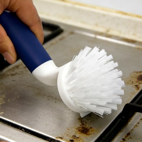 Image of CELOX 2 Pack Dish Brush, Dishwashing Scrubber & Scraper with Handle, Wand, Kitchen Scrub Brush for Sink Grout Cleaning