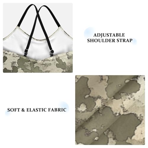 susiyo Patternshallow Dark Green Girls One Piece Swimsuits with Adjustable Straps Bathing Suits for 3-10 Years Old3