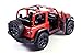 HCK Jeep Wrangler Rubicon 4x4 Convertible Off Road Exploration Diecast Model Toy Car Red
