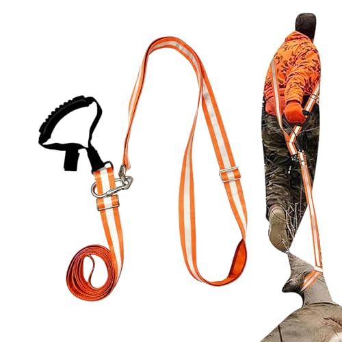 Arrastre de, Equipo Naranja para Exteriores, Cuerda de Arrastre de Ciervos con Tiras Reflectantes, para Camping, Viajes, terrenos Irregulares, Campo Salvaje