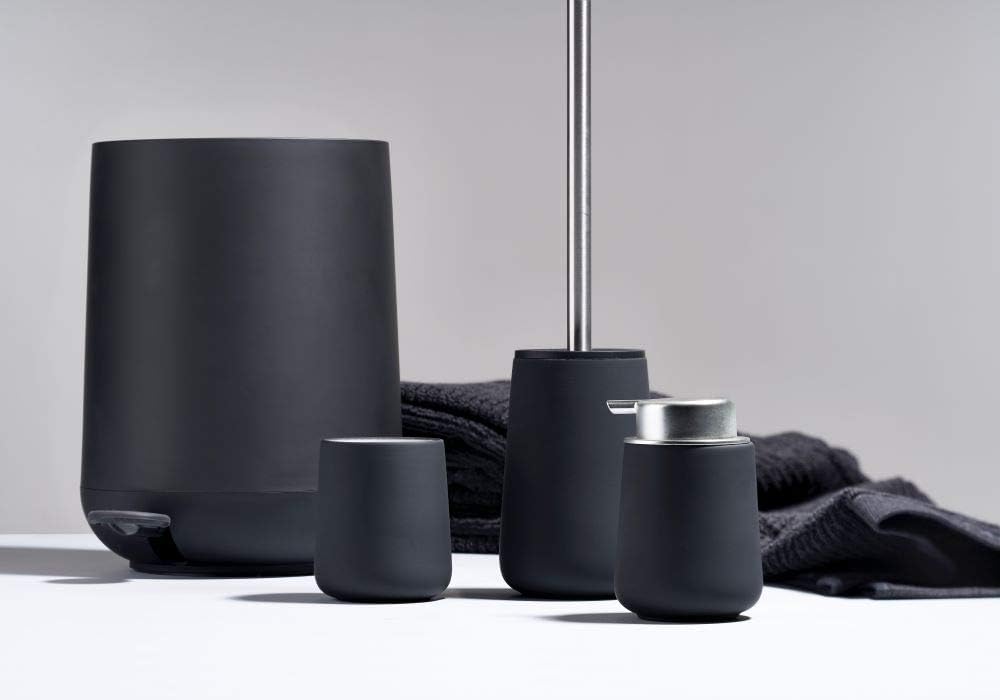 Zone Denmark Soap Dispenser in Elegant Black - Stylish and Functional Bathroom Accessory - 3.8" x3.89x5.43 inches