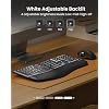 ProtoArc Backlit Bluetooth Ergonomic Keyboard, EK01 Plus Full Size Wireless Split Keyboard with Dual Bluetooth and USB, Cushioned Wrist Rest, Rechargeable, Compatible with Windows/Mac/Android, Black