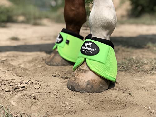 Image of 2520D Horse Bell Boots No-Turn Horse Bell Boots, Equine Ballistic Hoof Overreach Bell Boot, Pair