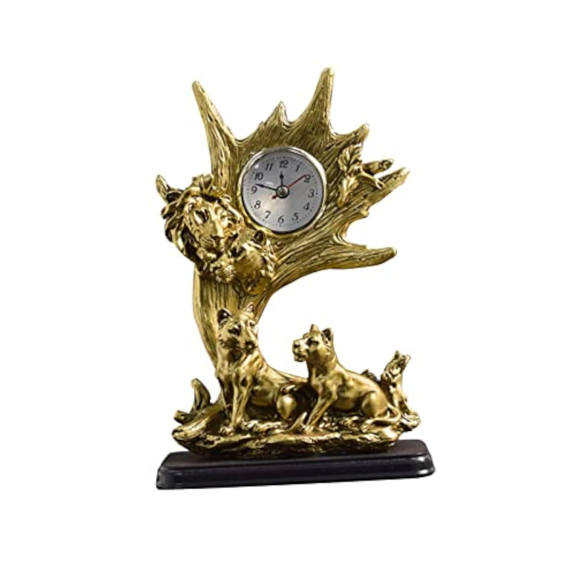 Table Clock Statue Collection Figurine for Bedroom