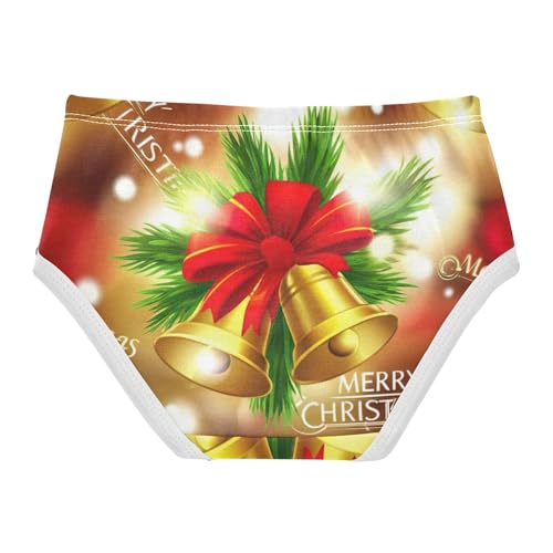 Girls Underwear Toddlers 2t Cotton Cute Panties Girl Flower Briefs Kids Undies Christmas Golden Bells Snowflakes2