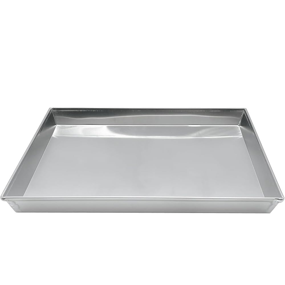 Set 2 Teglie per forno Rettangolare Pizza Lasagna Arrosti pasticceria 45x35x3 cm in Alluminio Puro 99,5% Professionale Made in Italy Alta Conducibilità Termica Ideale in Cucina Casalinga Ristorazione