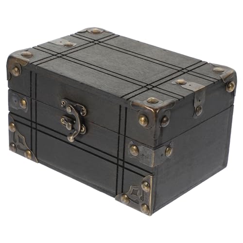 Happyyami Vintage Jewelry Box Large Treasure Box Decorative Trinket Storage Chest