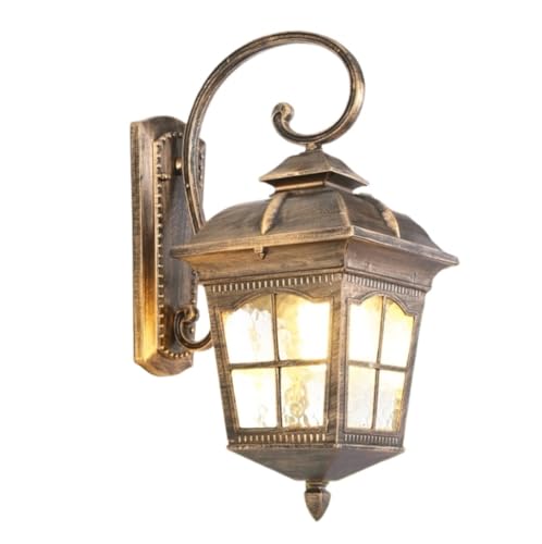 Applique murale extérieur bronze en aluminium et verre de style européen pour villa
