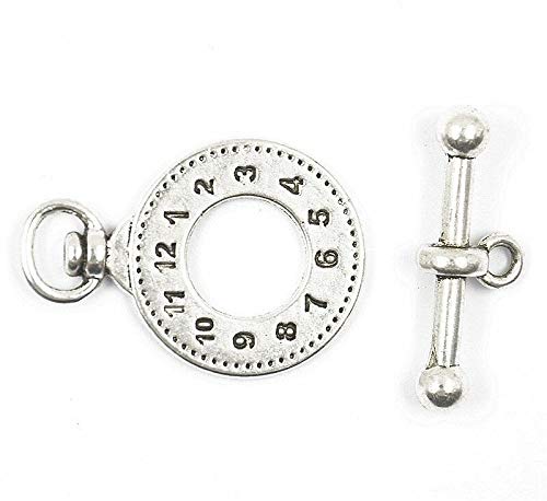ELECTROPRIME 20 Antique Silver Clock Watch Charm Pendant Steampunk Jewelry Craft Findings