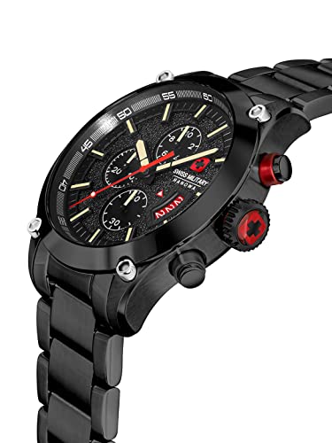 Image of Swiss Military Hanowa SMWGI2101431 - Blackbird Swiss Made Black Watch for Men