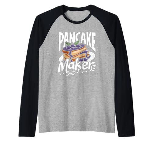 Máquina para hacer tortitas Blueberry Bliss Camiseta Manga Raglan