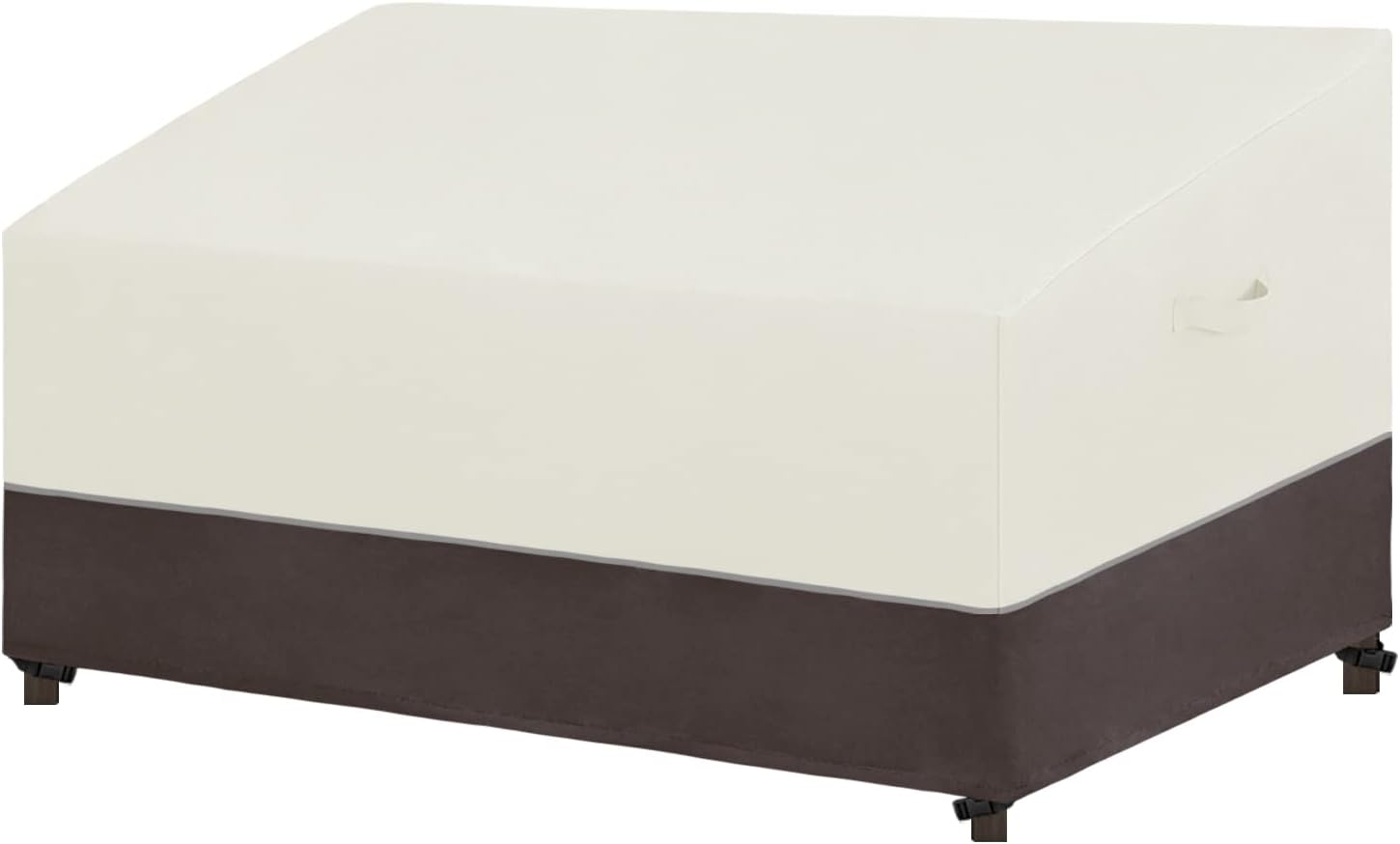 Easy-Going Funda para sofá de patio, resistente a los rayos UV, para sofá para exteriores, bicolor, para patio, banco de 3 plazas, impermeable, con