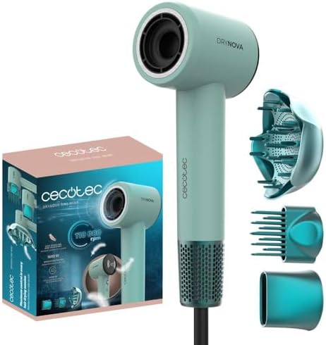 Cecotec Secador de Pelo Compacto y Ligero DryNova 3in1 Mint. 1600...