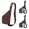 Ovecat Sac à bandoulière antivol, unisexe, marron #1