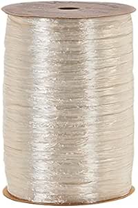 Amazon.com: 1 Pack, Cream Pearlized Raffia Ribbon, 100 Yards for ...