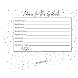 Graduation Party Advice Cards For The Graduate - Set of 25 (Silver and Black)