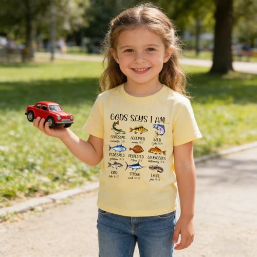 Image of Kids Christian Shirt Toddler Created with a Purpose Shirt Boys Girls Bible Verse Religious Clothes 2-7 Years
