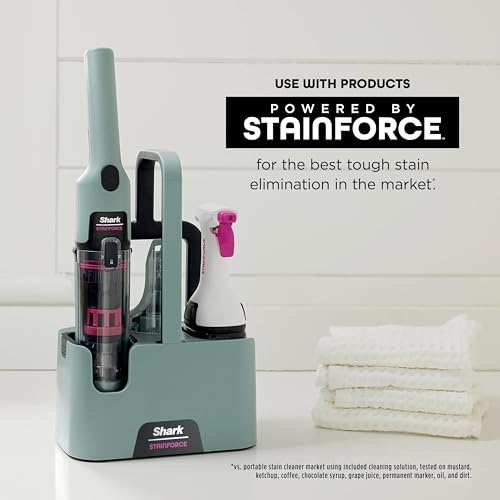 Image of Shark StainForce Dual-Formula Refill Cartridge with Reusable Spray Head, Stain & Odor Remover for Shark StainForce Portable Stain Cleaner, for Carpet, Area Rug, Upholstery, Cars, 16.9oz, HXCM500S