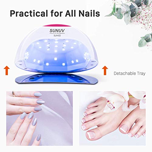 Sunuv Sun2C 48W Uv Led Nail Lamp With 4 Timer Setting + Sun6 Quick Dry Led Nail Lamp With 3 Timers & Lcd Display, Both For Drying Gel Nails Polish, Salon & Home Use #TOP3