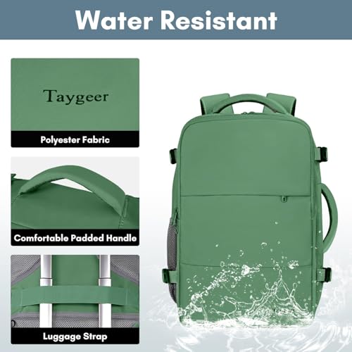 Image of Taygeer Travel Backpack for Women, TSA Carry On Backpack with Shoe Pouch | 15.6 inch Laptop Back Pack Flight Approved with Water Bottle Pocket, College Gym Bag Casual Daypack for Weekender Business Hiking